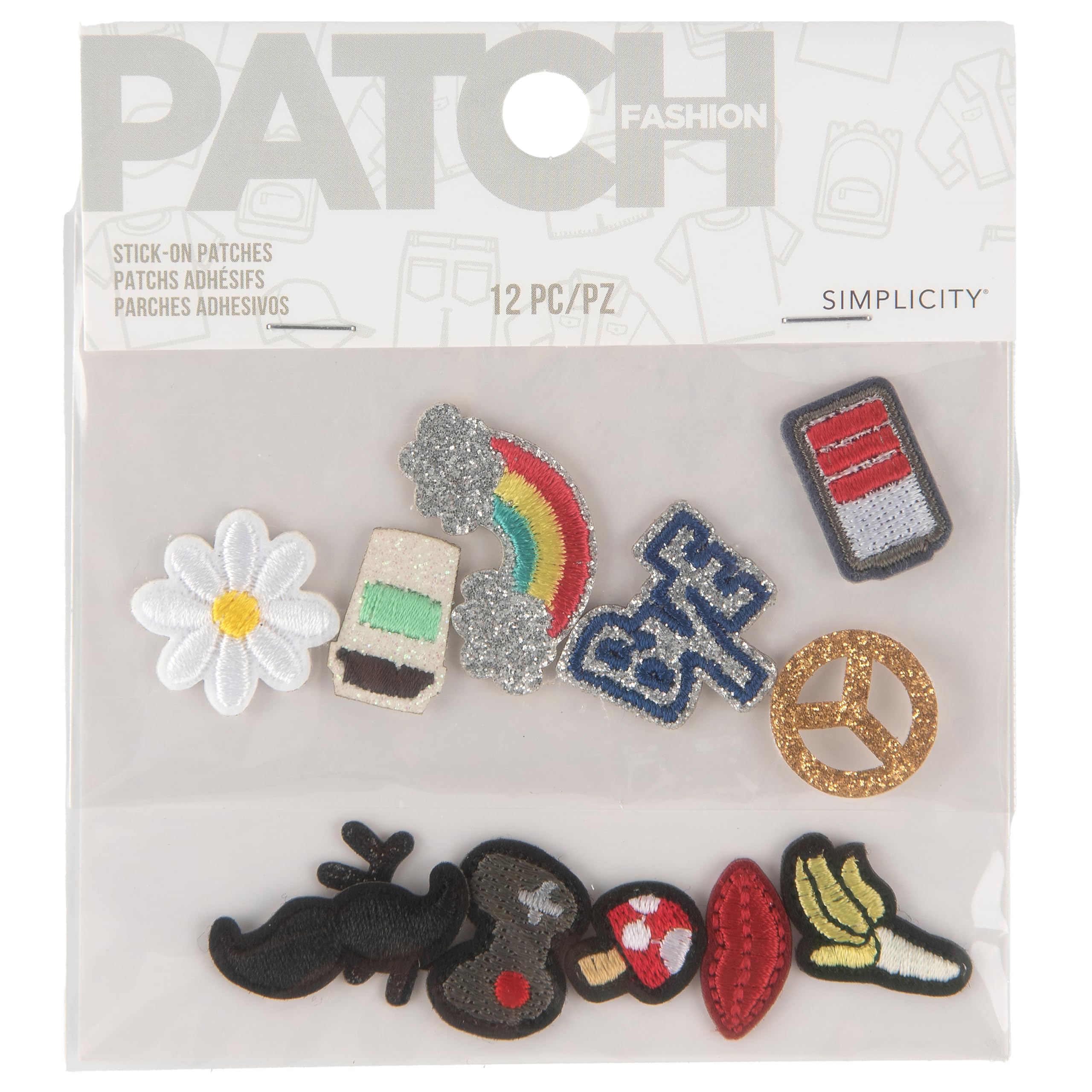 Amazon.com: Simplicity 90-60977 Mini Retro Stick-On Applique